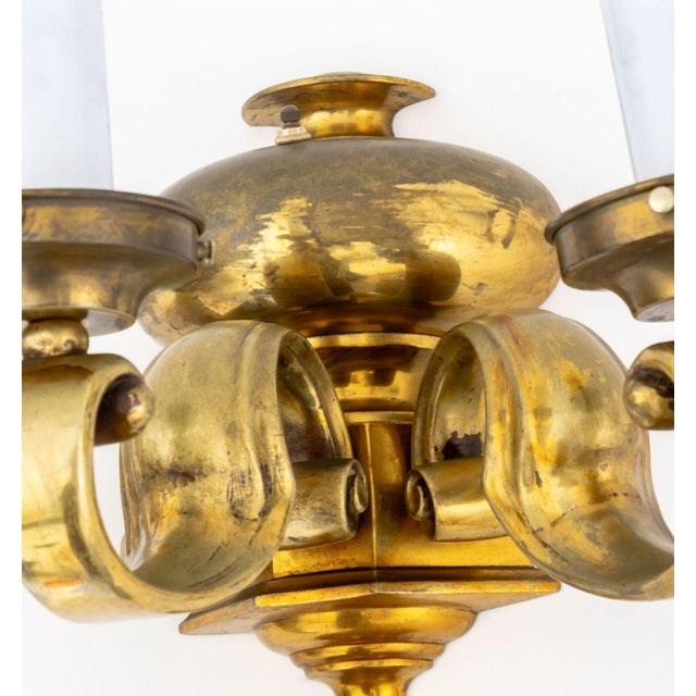 French Empire Style Bronze Three-Light Wall Sconce For Sale In New York - Image 6 of 9