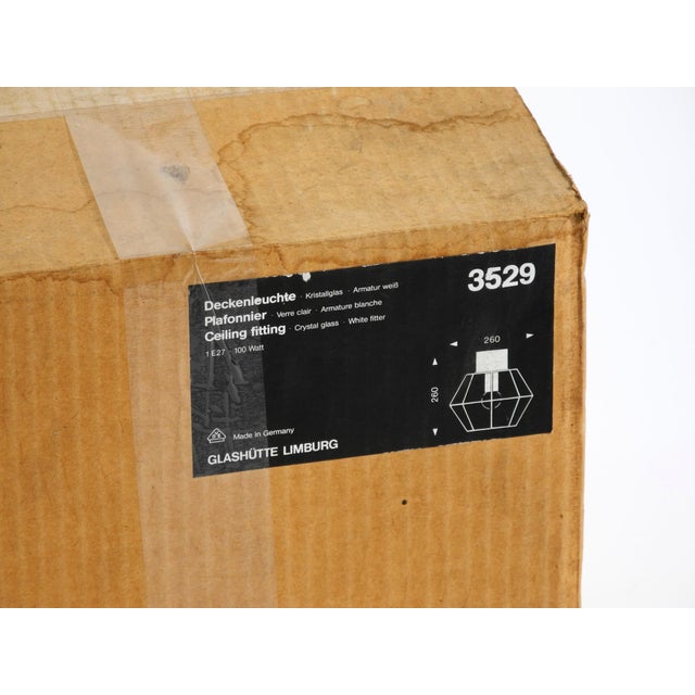 Vintage Glass Ceiling Lamp in Octagon Shape from Glashütte Limburg, 1970s For Sale - Image 18 of 18