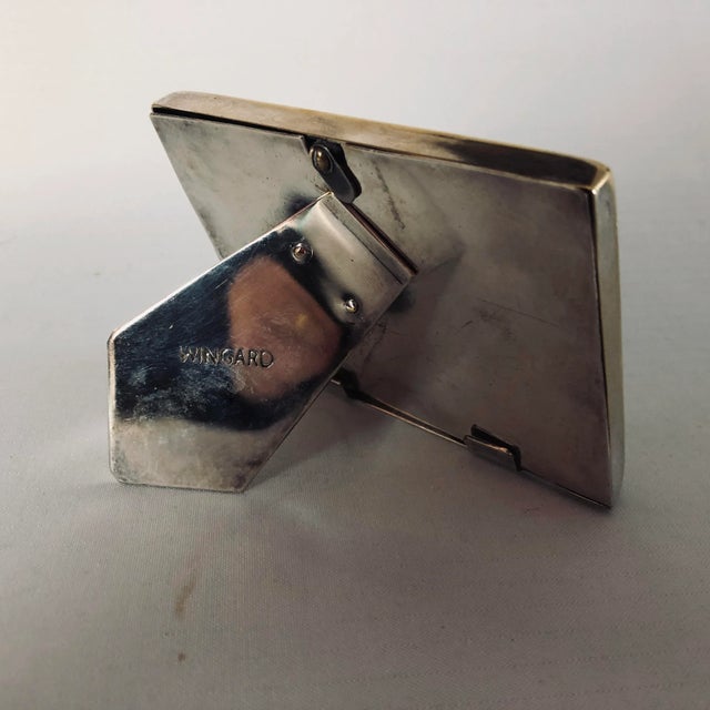Mid-Century Modern Midcentury Silver Plated Desk Calendar Holder For Sale - Image 3 of 6