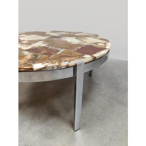 Mid-Century Stone, Onyx, and Marble Coffee Eclectic Table, 1960s For Sale - Image 4 of 6