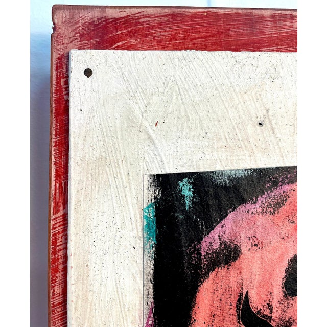 Collage 3 Maria Donata Papadia Monotype on Painted Wood Board For Sale - Image 6 of 10