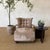 Leona Velvet Lounge Chair With Tufted Back, Curved Wood Arms For Sale - Image 10 of 10