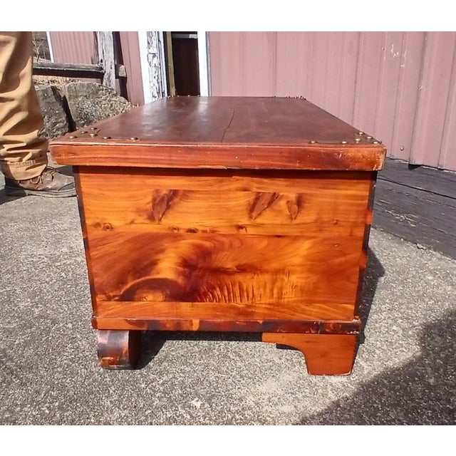 Antique Ed Roos Forest Park Cedar Chest With Riveted Copper Hardware 1920s For Sale In Cleveland - Image 6 of 14
