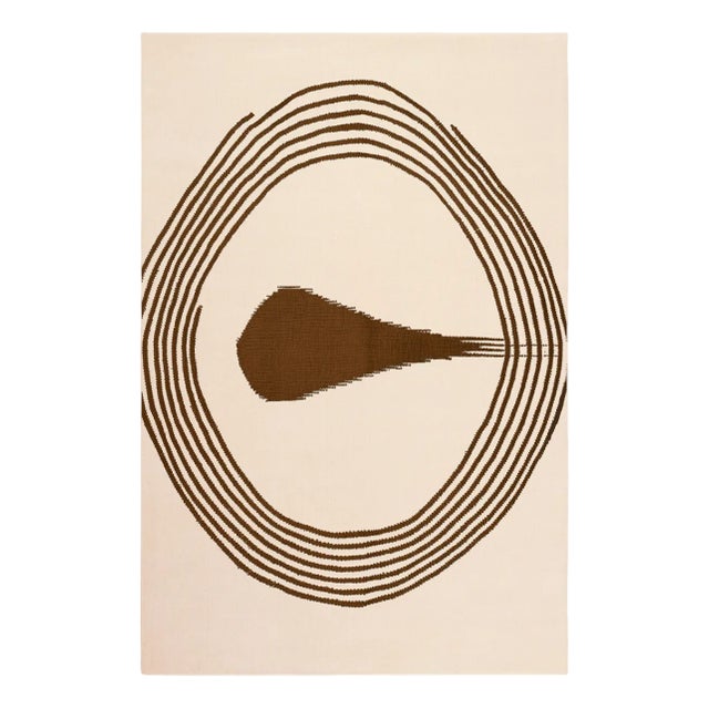 Cotton Modern Rectangular Rug by Tapis Studio for Hommés Studio For Sale