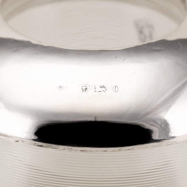 20th Century English Monumental Silver-Mounted Glass Match Striker, 1938 For Sale - Image 9 of 10