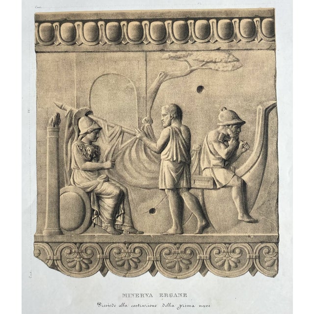 Figurative 1852 Pair of Antique Prints of Architectural Friezes For Sale - Image 3 of 5