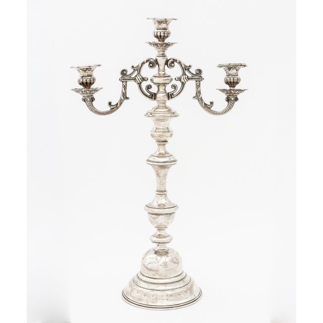 Austrian .800 Silver Candelabrum, 1872-1922 For Sale - Image 11 of 14