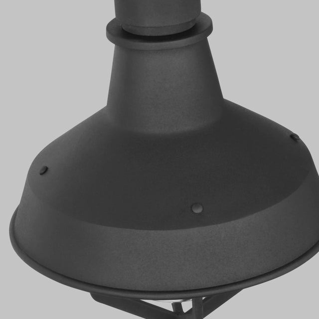 2020s Thomas O'Brien by Visual Comfort Studio Hollis 1-Light Outdoor Small Lantern Sconce in Textured Black For Sale - Image 5 of 6