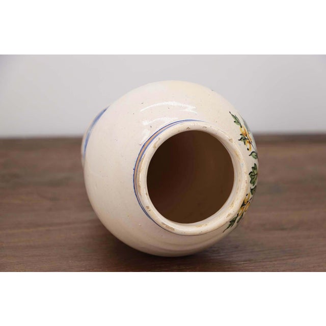 19th Century Portuguese Floral Vase, Earthenware, Faience For Sale - Image 11 of 12