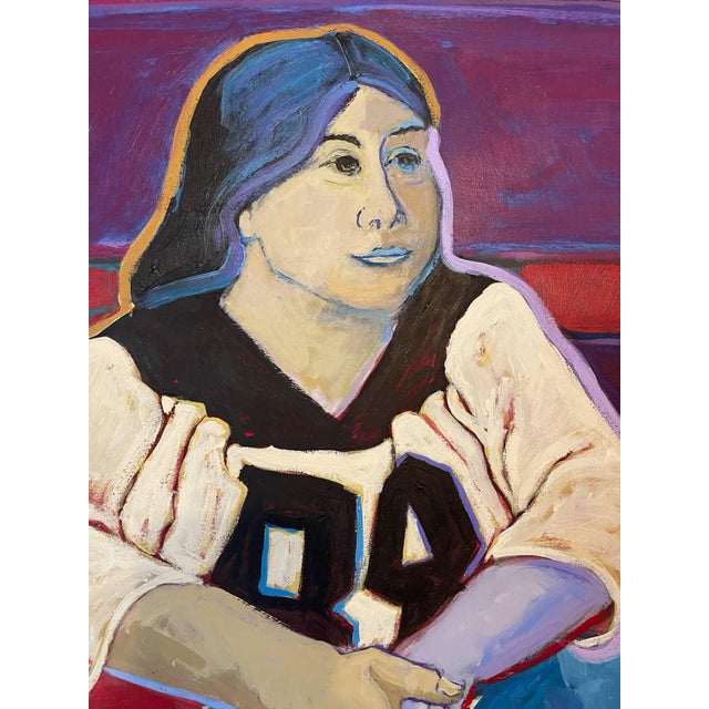 89 & Holding, Original Acrylic Painting, Framed Marie Straw (1894-1996) For Sale - Image 4 of 6