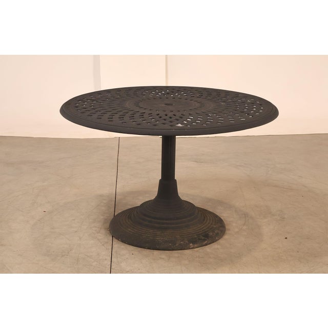 Outdoor Lifestyle Cast Aluminum Patio Dining Set For Sale - Image 13 of 18