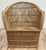 Boho Chic Vintage Woven Wicker Arm Chair For Sale - Image 3 of 10