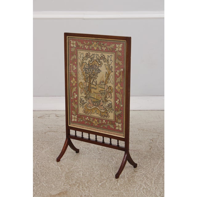 English Antique English Mahogany Needlepoint For Sale - Image 3 of 16