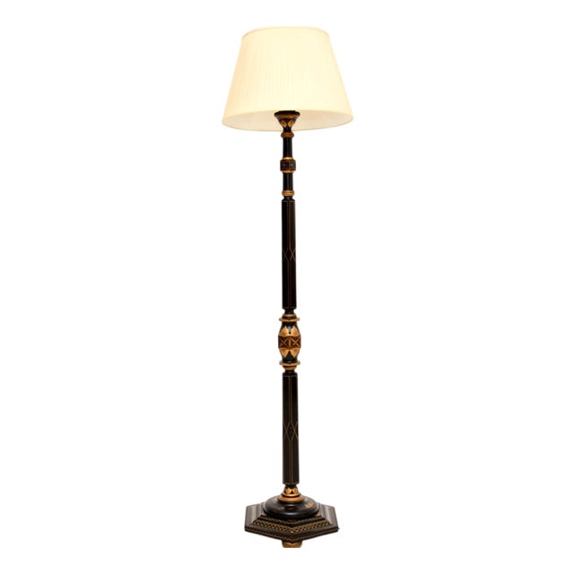 Chinese Lacquered Floor Lamp, 1920s For Sale