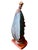 Orange Antique Religious Folk Art - Carved Wooden and Painted Santos Figure of Santa Ana Triple For Sale - Image 8 of 18