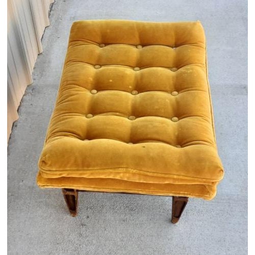Mid-Century Modern Vintage Mid Century Modern Orange Tufted Ottoman for Castro Convertibles Arden Chair For Sale - Image 3 of 7