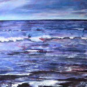 "In the Mood" Contemporary Seascape Oil Painting by Penny Rumble