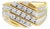 Mens Two Toned Diamond Ring .65cttw 14k Gold, Size 10.75 For Sale