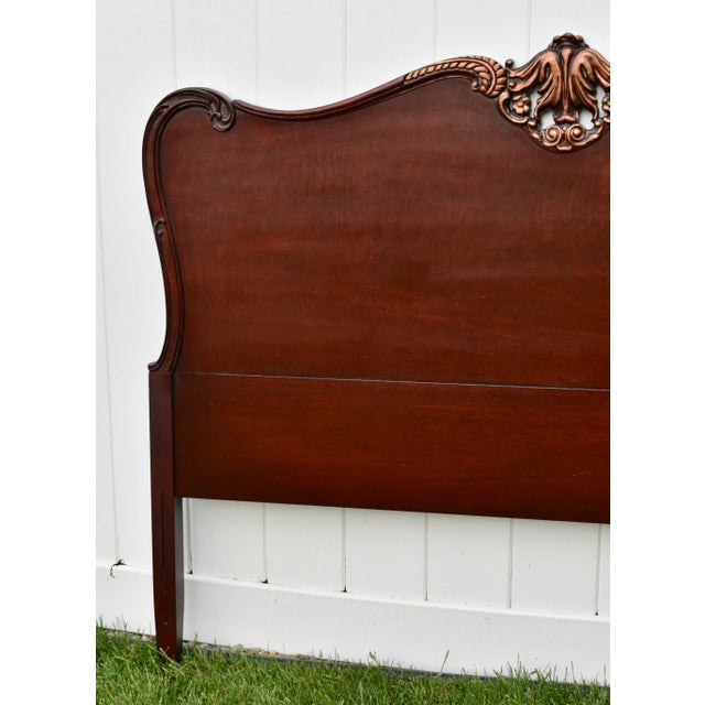 Vintage Mahogany Full Size French Style Headboard W/Burnished Highlights Chairish