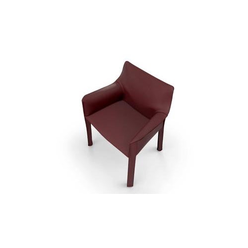 Mid-Century Cab 413 Chair in Saddle Leather & Steel from Mario Bellini For Sale - Image 3 of 11