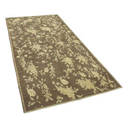 Vintage Hand-Knotted Wool Rug For Sale