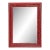 Mid-Century Molding Mirror in Red & Black Python Leather by Karl Springer For Sale