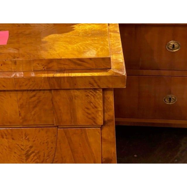 19th C. German Biedermeier Maple Commode For Sale - Image 4 of 7