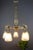 Art Deco Style Bronze and Frosted Glass Floral Chandelier, 1930s For Sale - Image 10 of 18