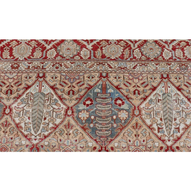 Antique Persian All-Over Garden Design Bakhtiari Rug in Multi Colors 12'11 X 15'6 For Sale In Atlanta - Image 6 of 15