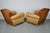 French Club Armchairs with Leather File Mustache Cognac, 1940s, Set of 2 For Sale - Image 17 of 18