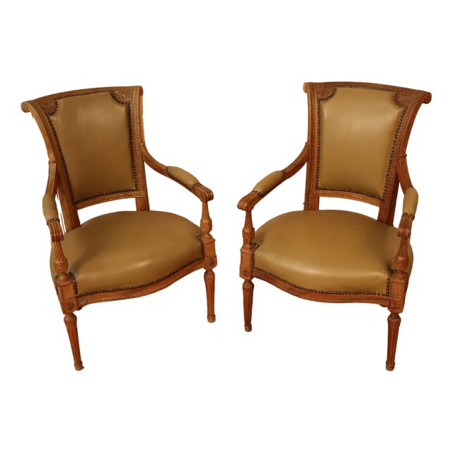 Set of Vintage 18th Century Louis XVI Armchairs For Sale