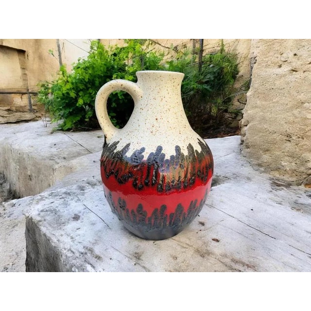 Vintage Bay Fat Lava Pitcher from Bay Keramik, 1960s, in Flawless conditions. Designed 1960 to 1969 This piece has an...