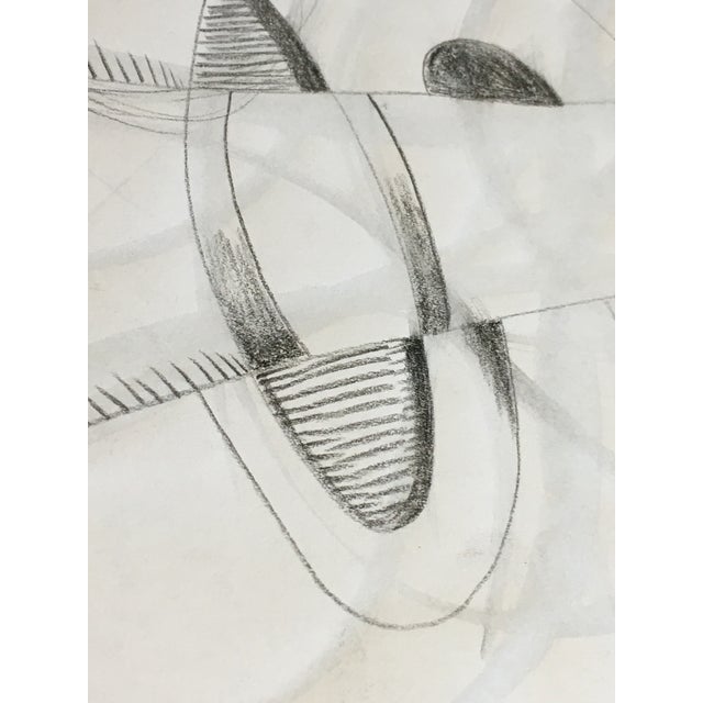 Contemporary Abstract Drawing in Graphite and Watercolor "Inter Dimensional Vortex" by CL Auker For Sale - Image 3 of 5