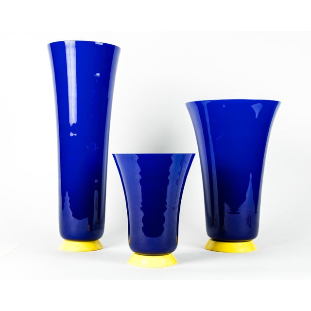 MidCentury Modern Art Deco Style Vases Set of 3 Chairish