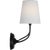 2020s Thomas O'Brien for Visual Comfort Signature Vendome 16" Cordless Double Sconce in Bronze with Linen Shades For Sale - Image 5 of 10