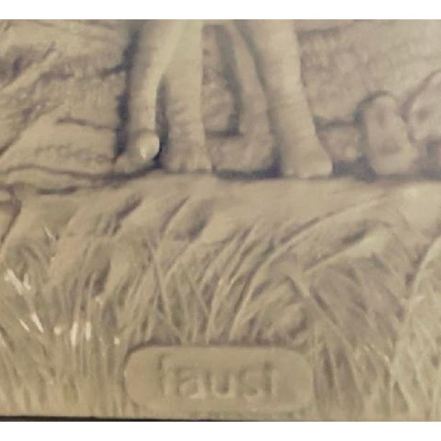 Vintage Charles Faust (1922–2000) sandcast plaster wall relief, likely late 20th century. This 16″ × 24″ panel depicts a...