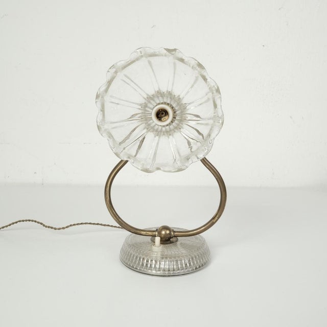 Murano Glass and Brass Campanella Table Lamp, Italy, 1950s For Sale - Image 9 of 17