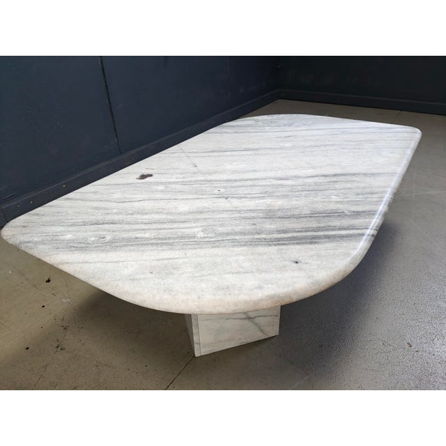 Vintage White Marble Coffee Table, 1970s For Sale - Image 6 of 13