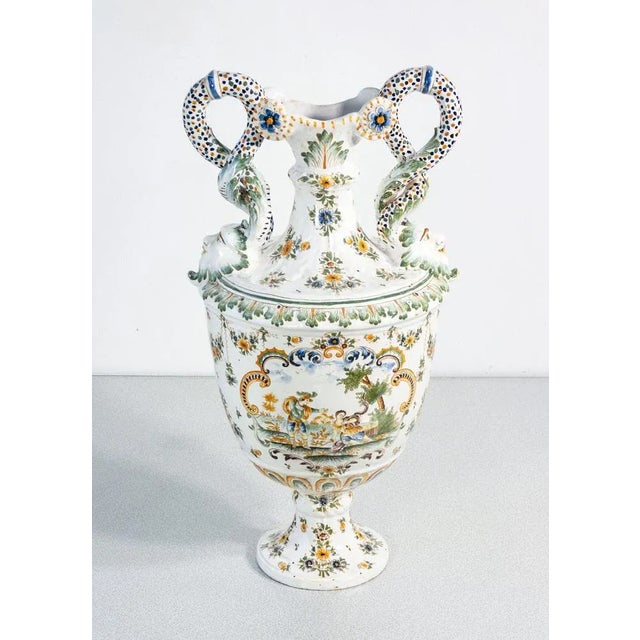 Ceramic Amphora Vase from Moustiers, France For Sale - Image 9 of 16