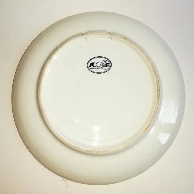 Vintage Ceramic Plate from S.C. Castelli, 1950s For Sale - Image 3 of 4