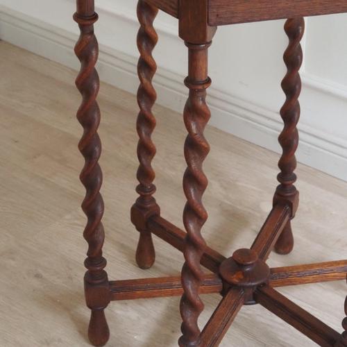 Baroque Antique Baroque Style Side Table with Twisted Columns, 1890 For Sale - Image 3 of 14
