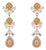 Late 20th Century Pair of 18k Natural Yellow Diamond Earrings For Sale