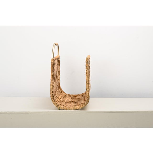 Rattan Magazine Rack For Sale - Image 6 of 10
