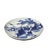 Asian Vintage Large Blue White Scholars Students Graphic Porcelain Plate Display Art For Sale - Image 3 of 14