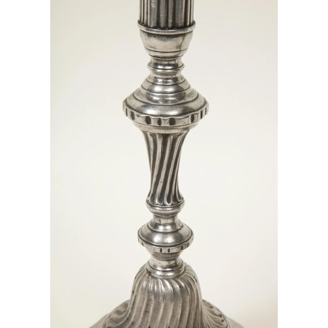 Early 18th Century Louis XIV Period Pewter Candlesticks - a Pair For Sale - Image 5 of 8