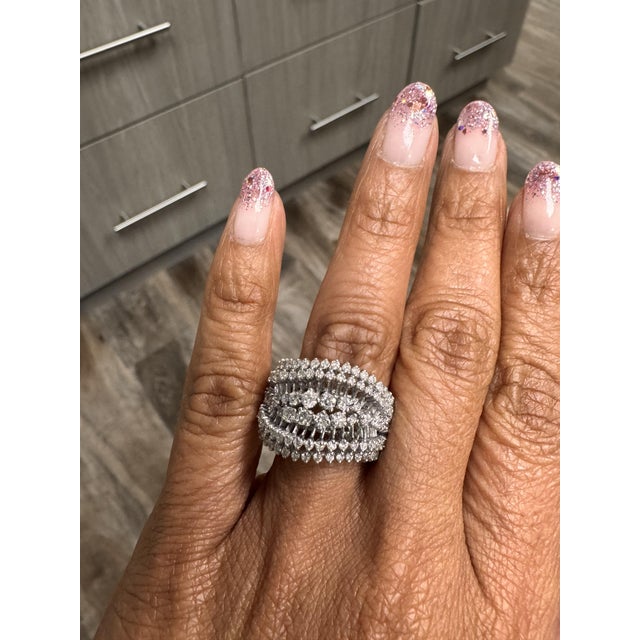 Roshe Jewels Diamond Ring 1.49 Carat Natural Diamonds 14kw Gold Cocktail Ring, Size 7 For Sale In Los Angeles - Image 6 of 8