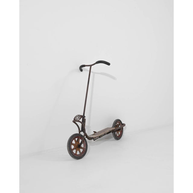 20th Century Central European Metal and Wooden Scooter For Sale - Image 11 of 18
