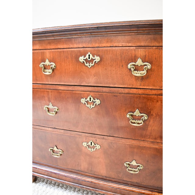 18th Century English Walnut and Oak 3 Drawer Commode | Chairish
