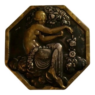 Early 20th Century Pierre Turin Art Deco Period Bronze Medal For Sale