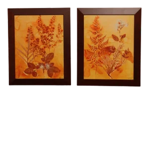 Botanical Ink-Wash Paintings - A Pair